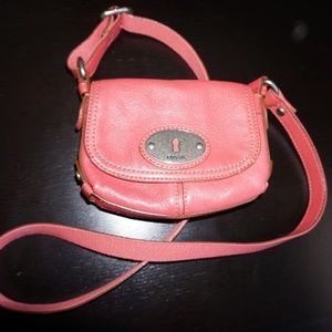 Cowhide leather Fossil Crossbody bag